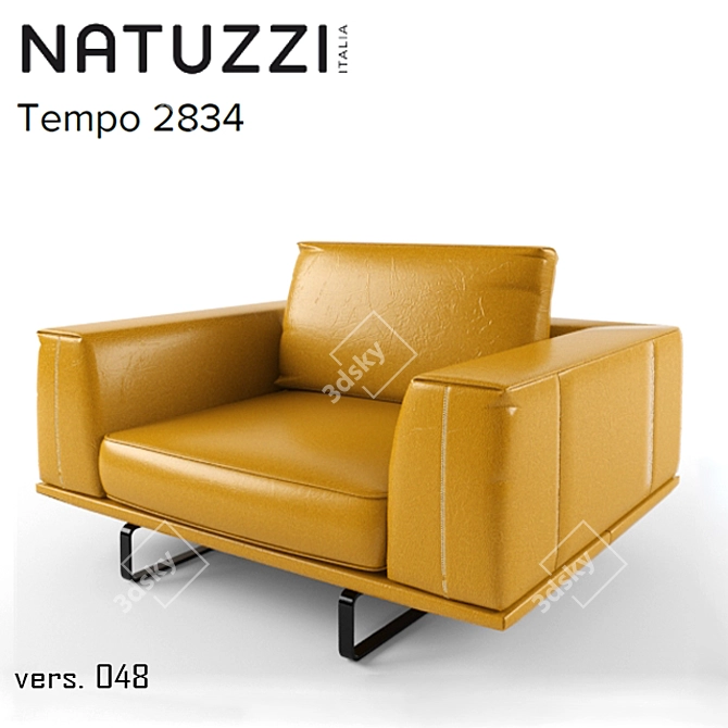 Natuzzi Tempo 2834: Timeless Elegance, Unmatched Comfort 3D model image 1