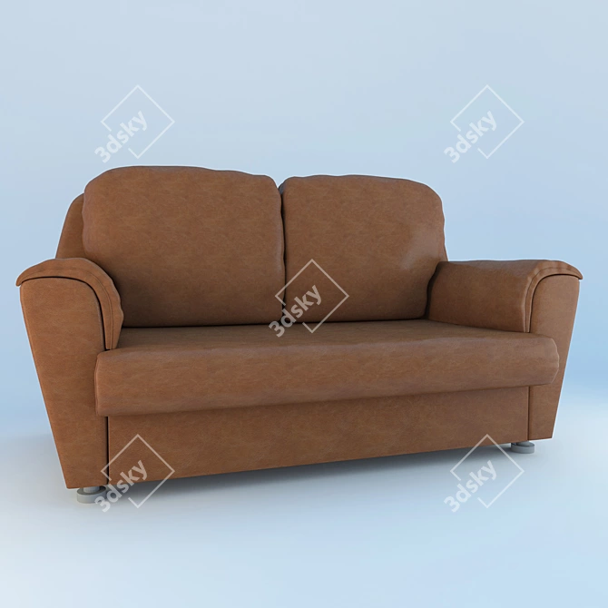 Vintage Leather Sofa - 160x85x90 - 2012 Archive 3D model image 1