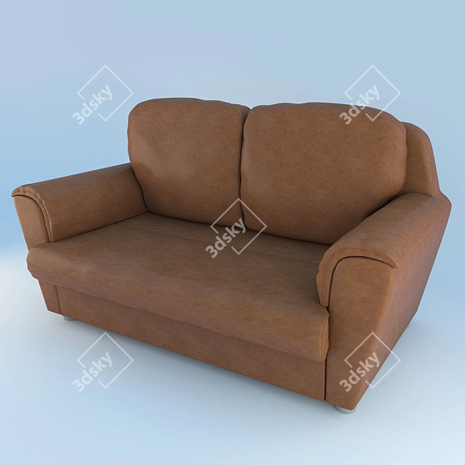 Vintage Leather Sofa - 160x85x90 - 2012 Archive 3D model image 2