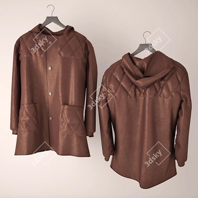 Stylish Jacket on Hanger 3D model image 1