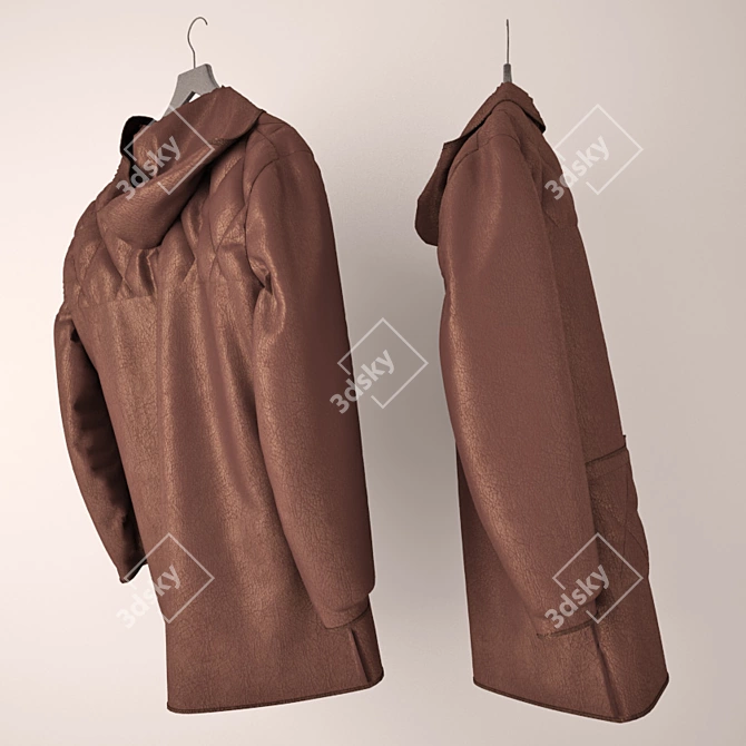 Stylish Jacket on Hanger 3D model image 2