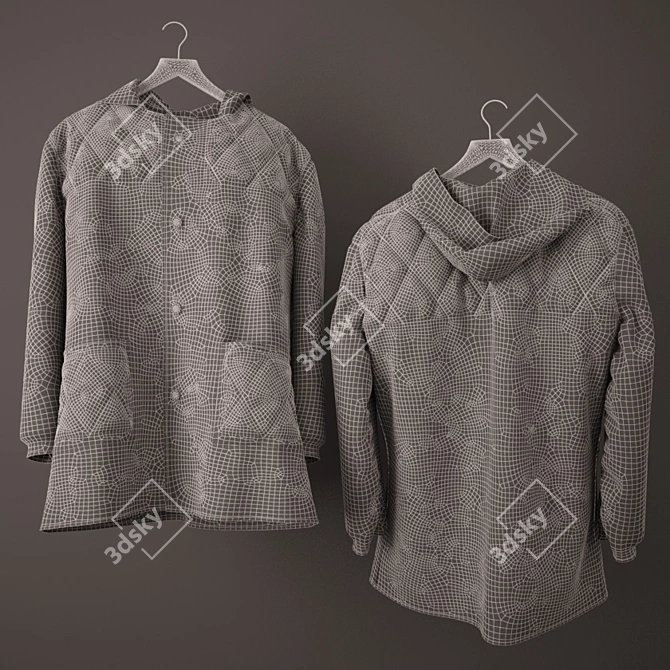 Stylish Jacket on Hanger 3D model image 3