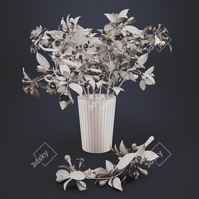 Apple Blossom Bouquet 3D model image 2