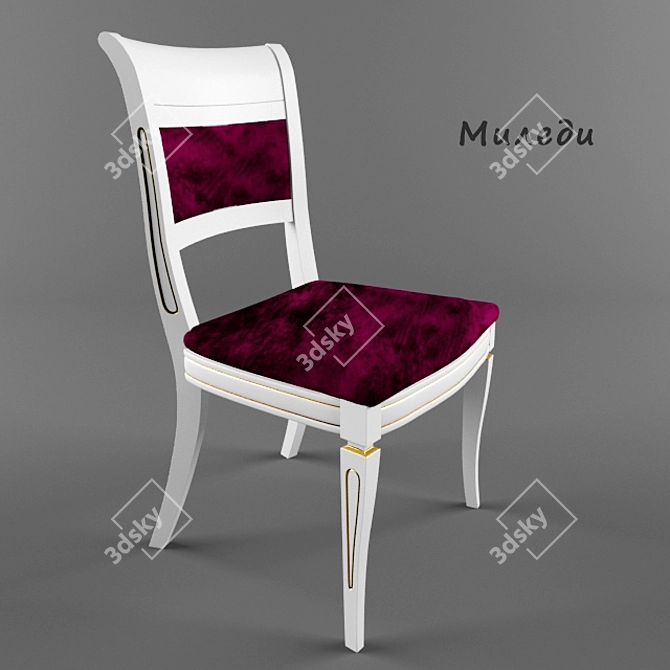 Elegant Lady Chair 3D model image 1