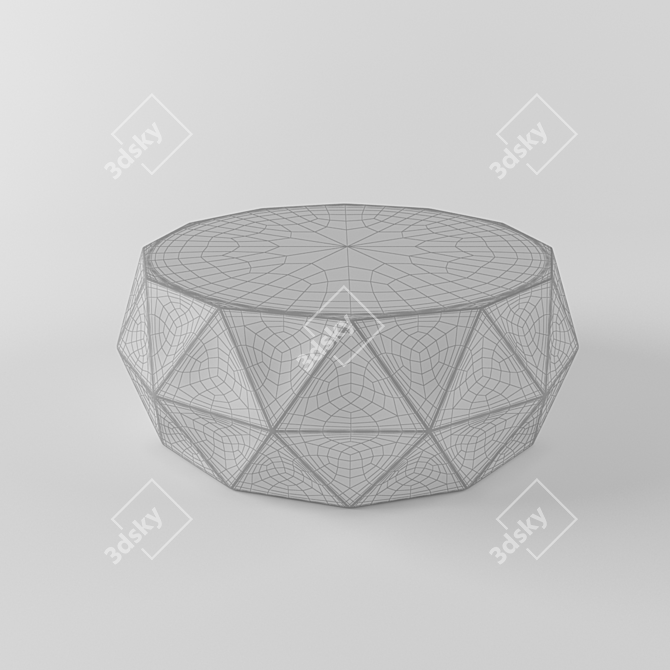 HB Gem Table: Multifaceted Elegance 3D model image 3