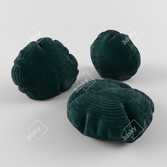 Round Cushions 3D model image 1