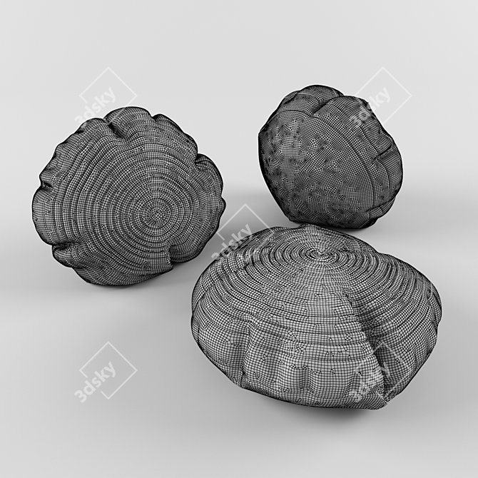 Round Cushions 3D model image 2