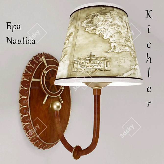 Nautical Style Wall Sconce 3D model image 1