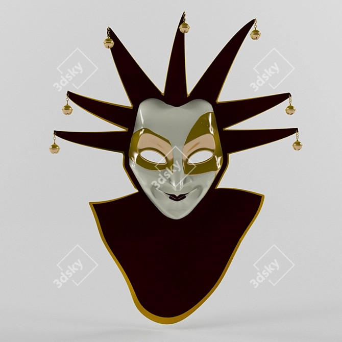 Elegant Decorative Mask 3D model image 1