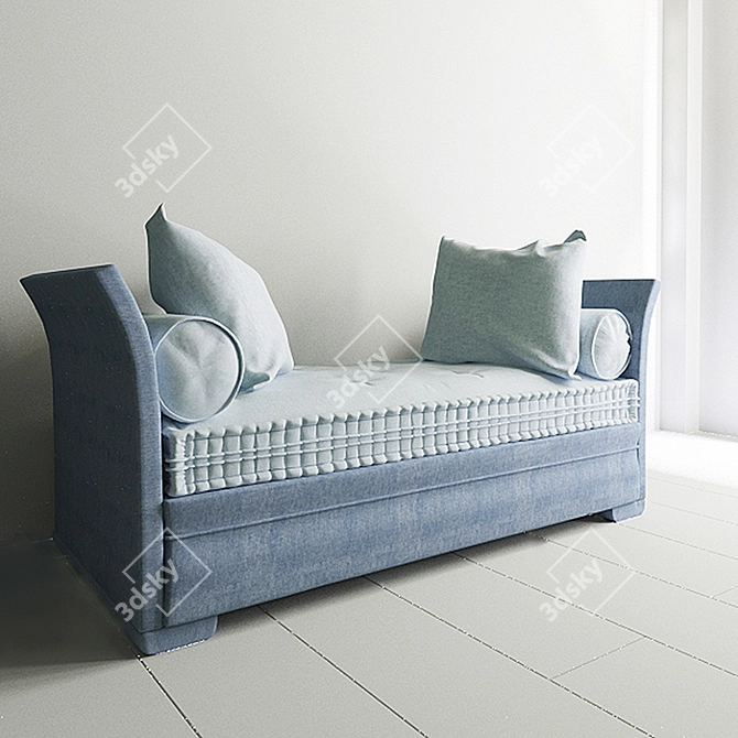 Elegant French Sofa: Classic Beauty 3D model image 1