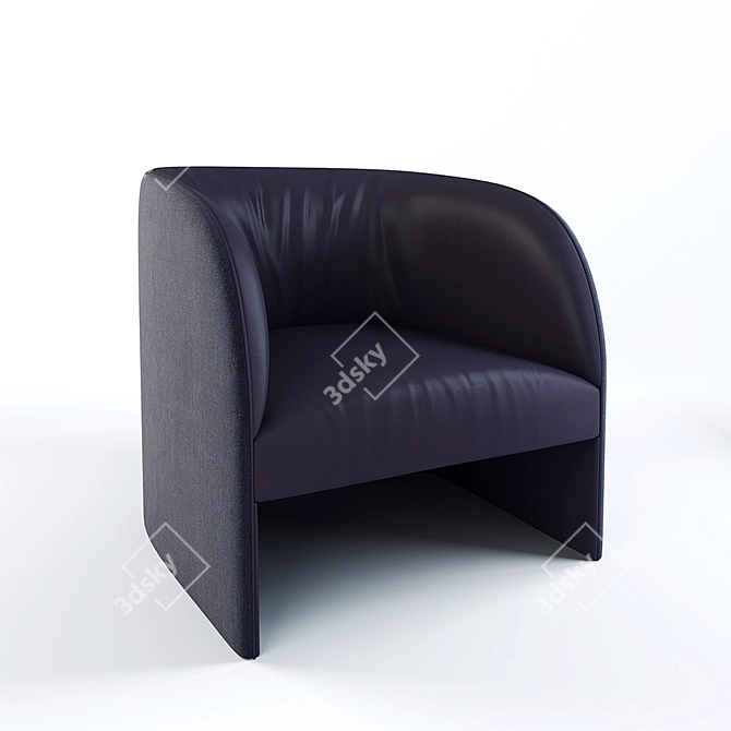 Minimalist Lounge Chair: Eclipse 3D model image 1