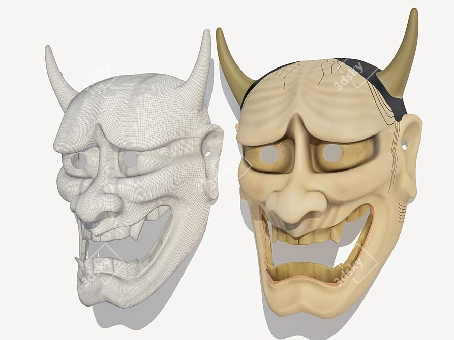 Onryō Masks: Spirits of Vengeance 3D model image 1