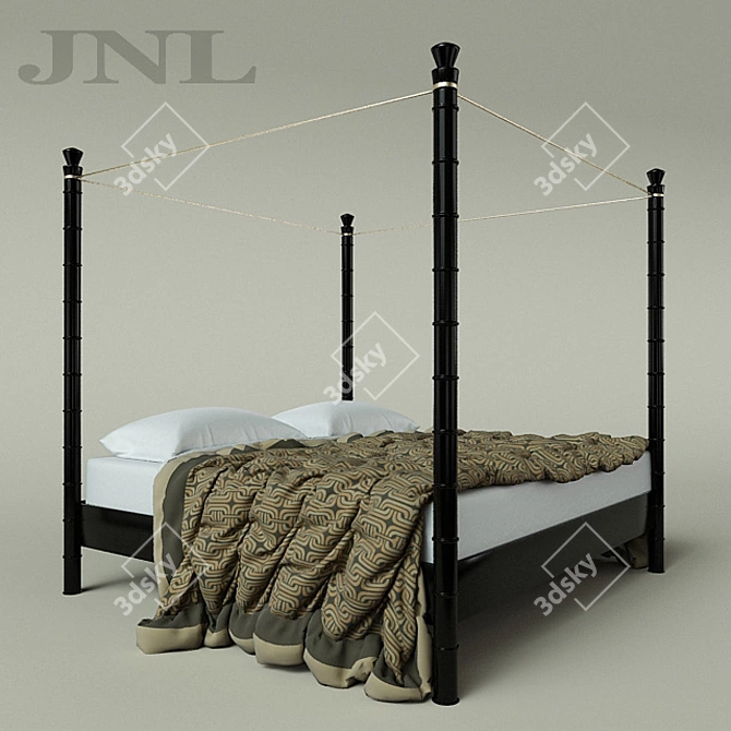 Elegant JNL Bed: Sleek Design, Superior Quality 3D model image 1