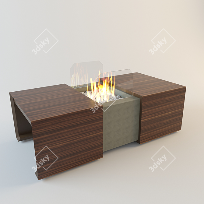 Slide Bio Fireplace: Stylish and Convenient 3D model image 1