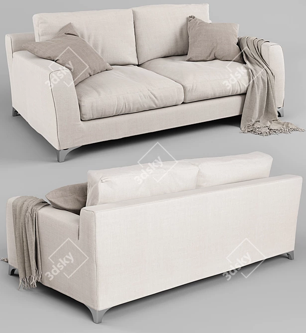 Modern Italian Design Sofa: MR FLOYD 3D model image 2