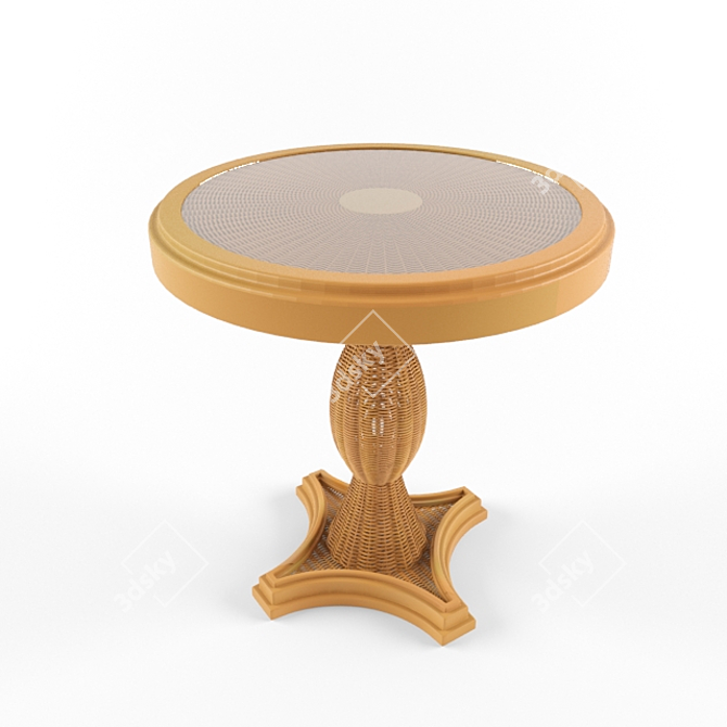 Woven Tea Table 3D model image 1