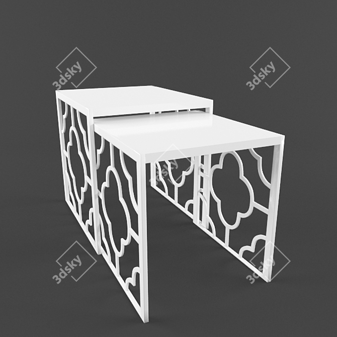 Sleek Stainless Steel Steam Table 3D model image 1