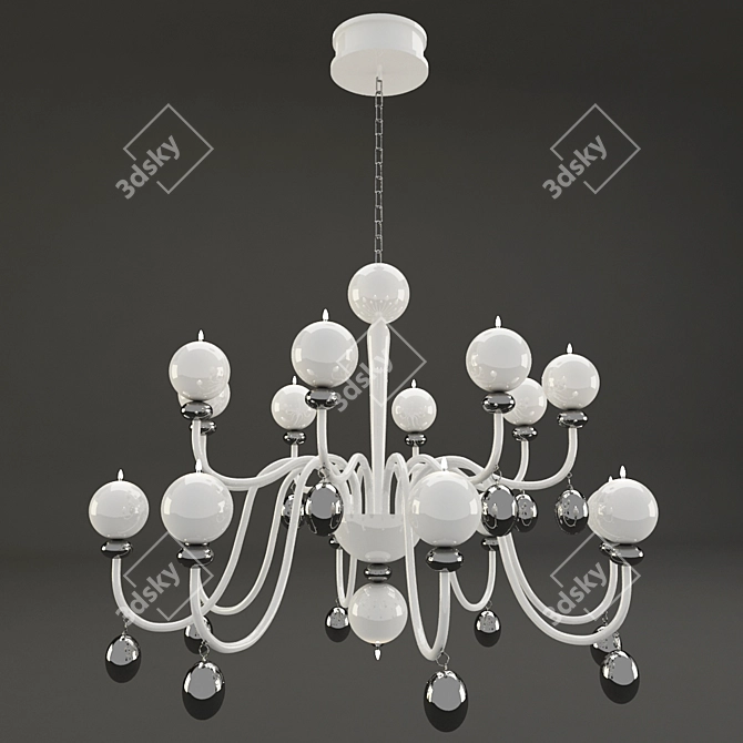 Luxury Crystal Chandelier 3D model image 1