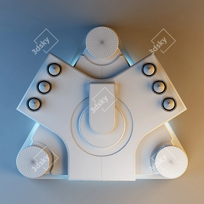 Vintage-Style Loit Eagle CD Player 3D model image 3