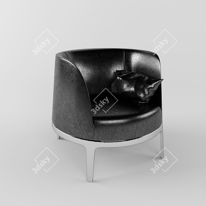 Swivel Charm: Omni Armchair 3D model image 1