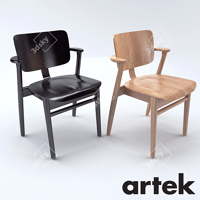 Artek Domus Chair: Timeless Elegance and Scandinavian Design 3D model image 1