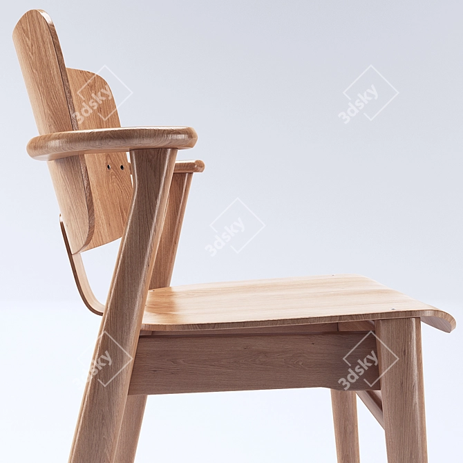 Artek Domus Chair: Timeless Elegance and Scandinavian Design 3D model image 2