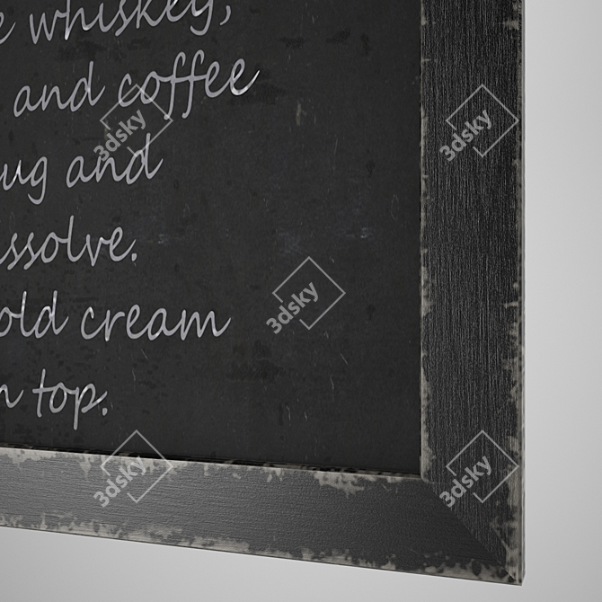 Versatile Chalkboard: Menu, Notes & More 3D model image 3