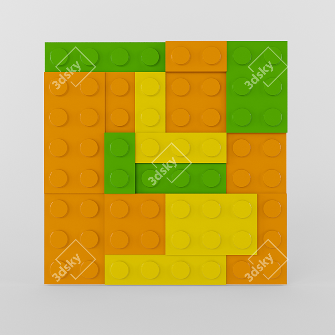 Build-It Brick Panel 3D model image 1