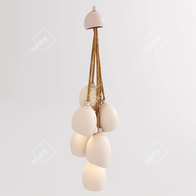 Hassiba: Elegant Ceiling Lighting 3D model image 1
