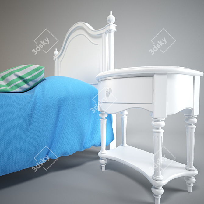 Timeless American Furniture Bed 3D model image 2