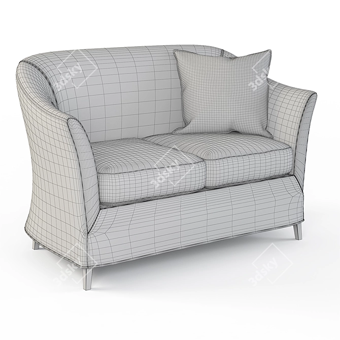 Elegant and Compact Sofa: Alberta Salotti 3D model image 2