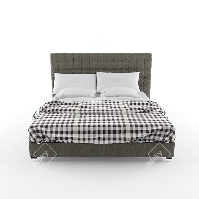 Elegant Axil Idra Soft Bed 3D model image 1