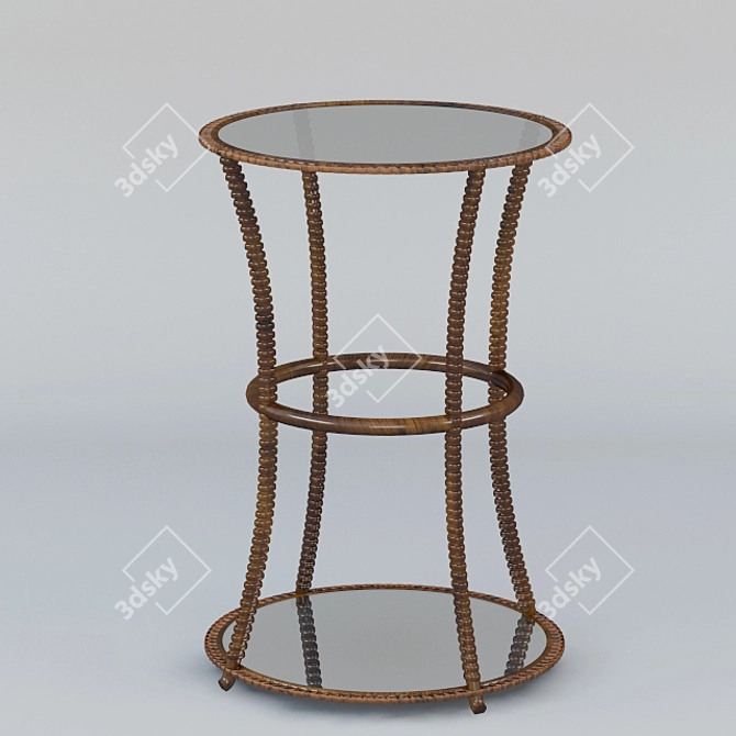 Elegant Arabic Coffee Table 3D model image 1