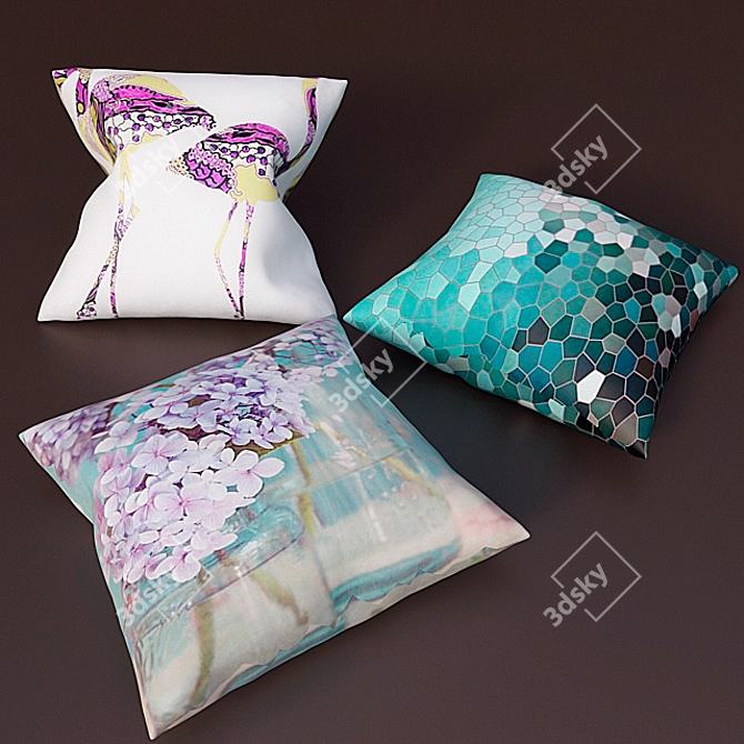 Cozy Dream Pillows 3D model image 1