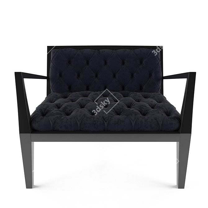 Luxurious DONA Armchair 3D model image 1