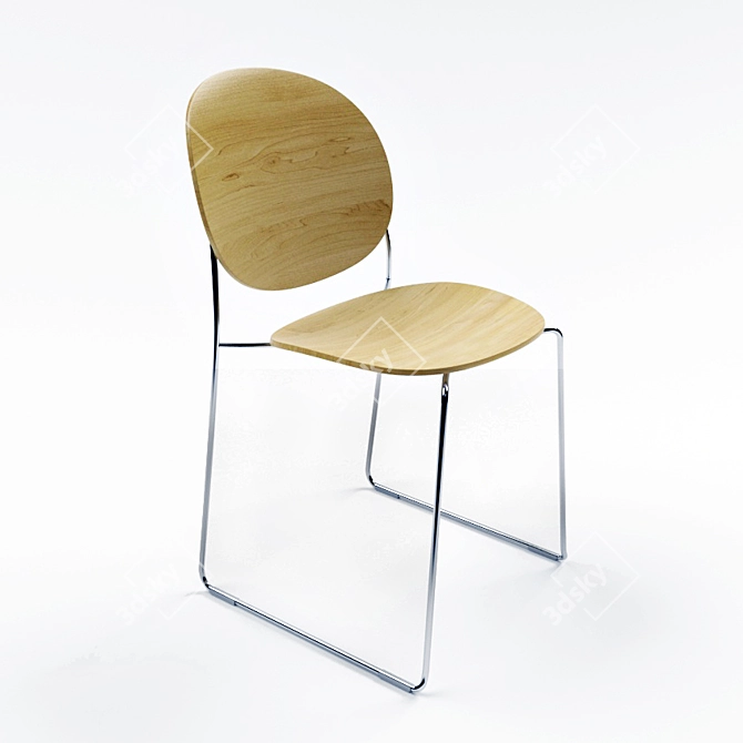 Elegant Olive Chair: Perfect Blend of Style and Comfort 3D model image 1