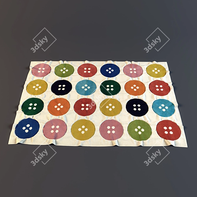 TOSTRUP Short Pile Colorful Carpet 3D model image 1