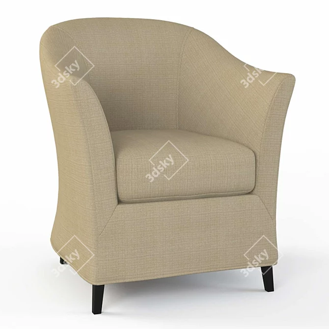 Elegant Rossella Armchair: Comfort and Style 3D model image 1