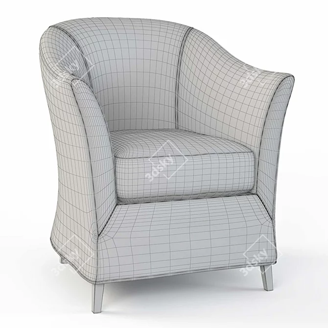 Elegant Rossella Armchair: Comfort and Style 3D model image 2