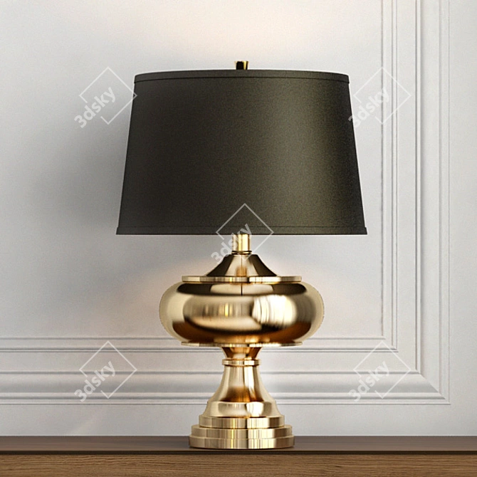 Elegant Jelani Brass Table Lamp 3D model image 1