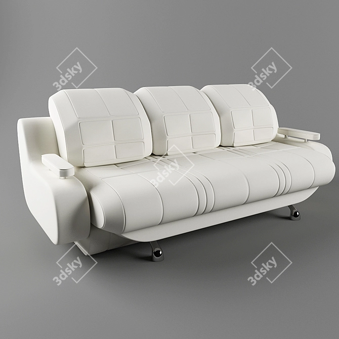 Modern White Sofa 3D model image 1