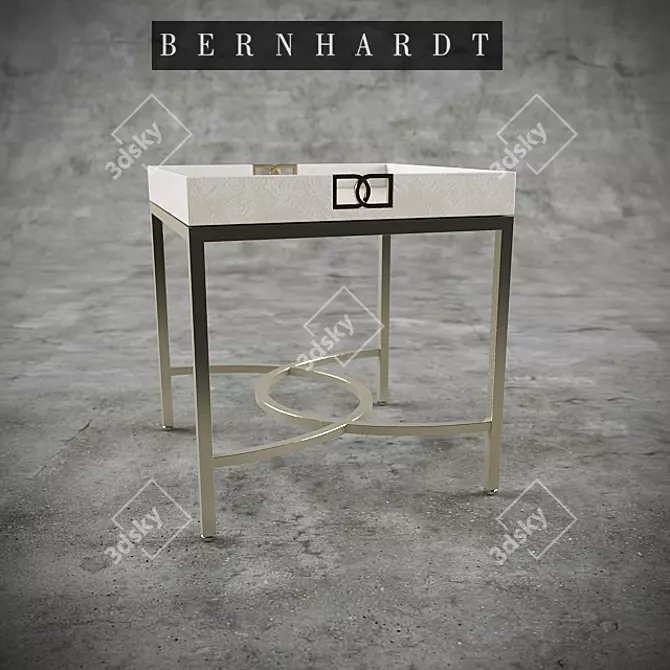 Elegance in a Tray: Bernhardt Olita Side Table 3D model image 1