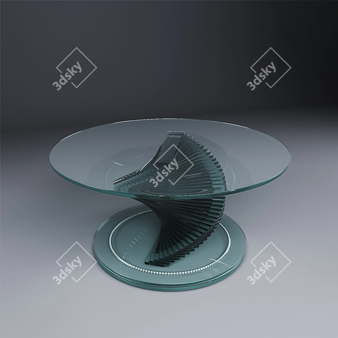 Modern Glass Coffee Table - Nella Vitrina 3D model image 1