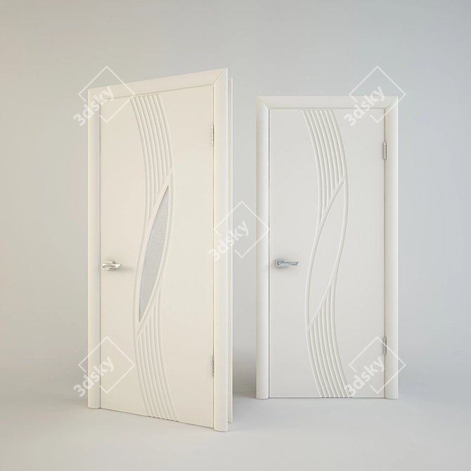 Title: Dyuny4 and Dyuny4 Up Doors Set 3D model image 2