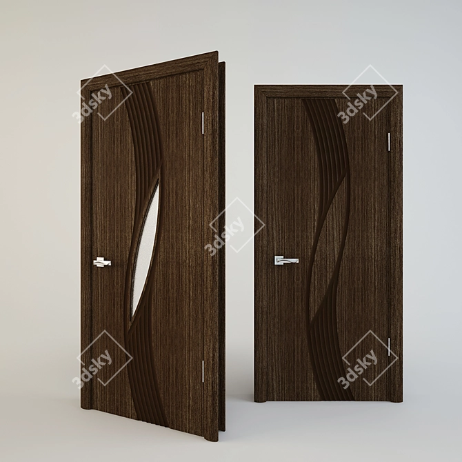 Title: Dyuny4 and Dyuny4 Up Doors Set 3D model image 3