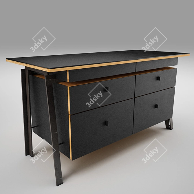 Elegant Storage Solution: Study Sideboard 3D model image 1