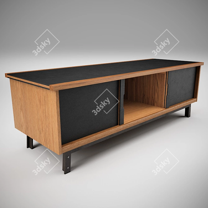 Spiral Sliding Panel Console 3D model image 1