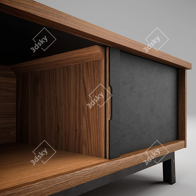 Spiral Sliding Panel Console 3D model image 2