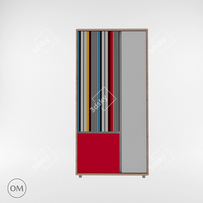 Elegant Vox 2-DV Cabinet 3D model image 1