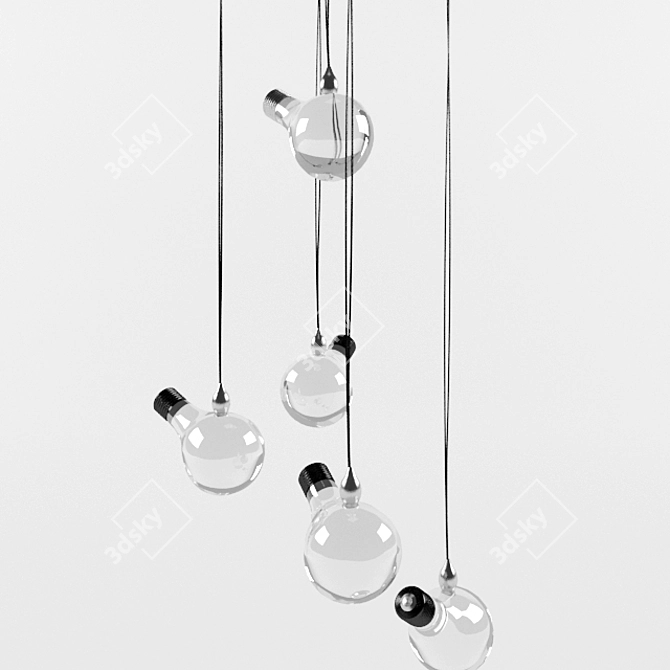 Elegant Crystal Chandelier 3D model image 3